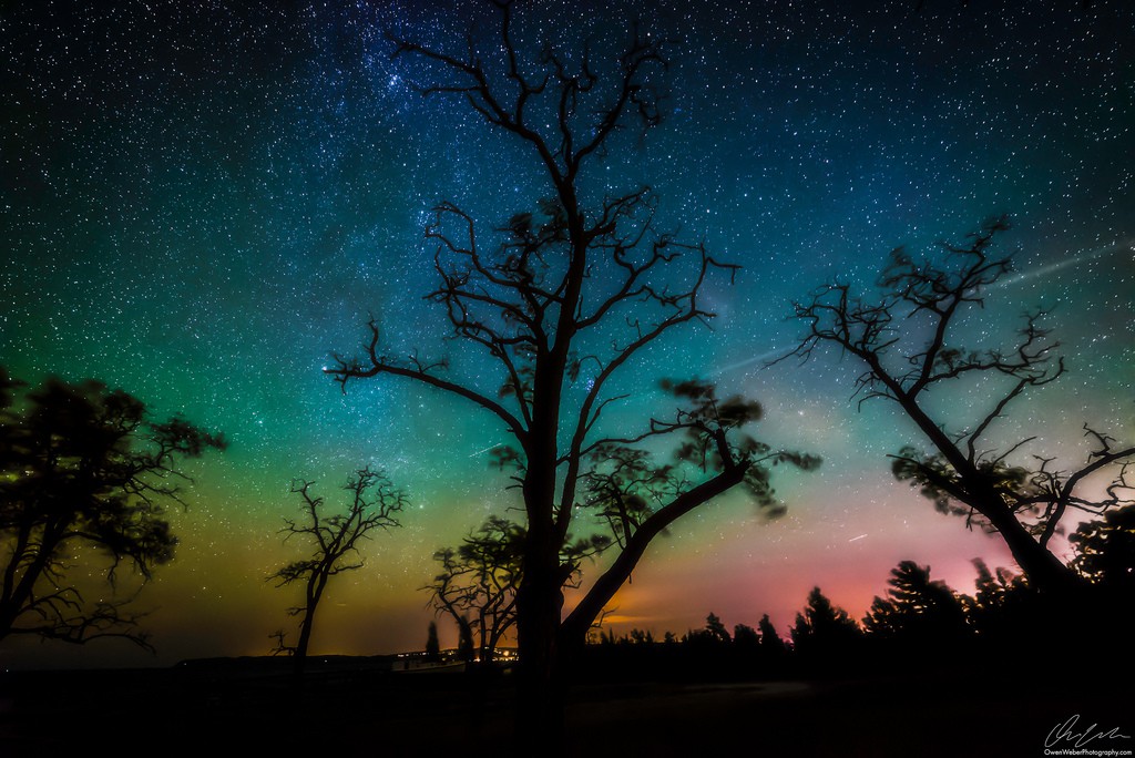 Starry Aurora Sky by Owen Weber