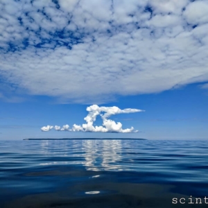 Clouds over North Manitou Island by Mary Westbrook