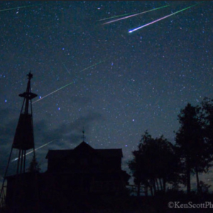 Perseid Meteors over Cathead Point by Ken Scott Photography