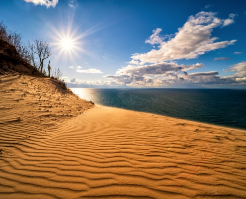 Sleeping Bear Overlook Sand Ripples by Charles Bonham