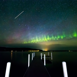 Night Sky Life over the Lake by Matt Kazmierski