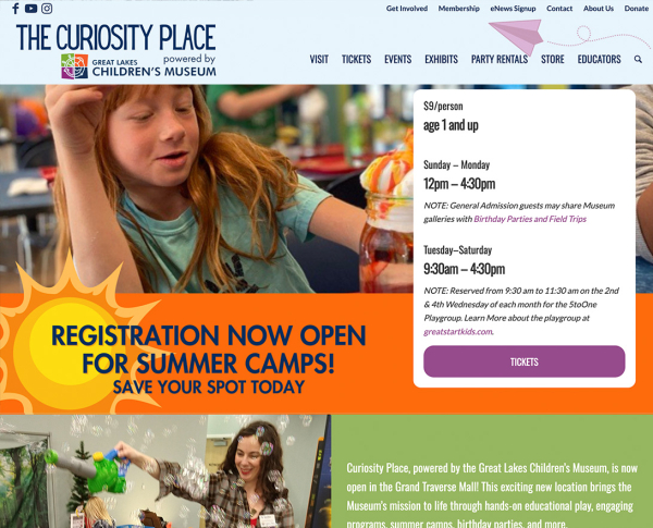 The Curiosity Place at the Great Lakes Children's Museum